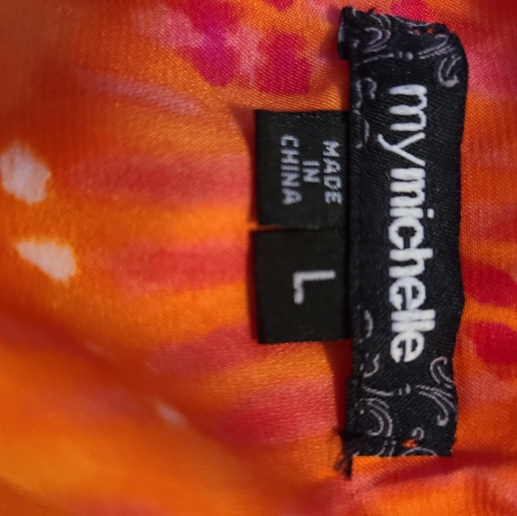 My Michelle Silky Feeling Colorful Tank Top with Adjustable Straps Size L - Picture 3 of 4